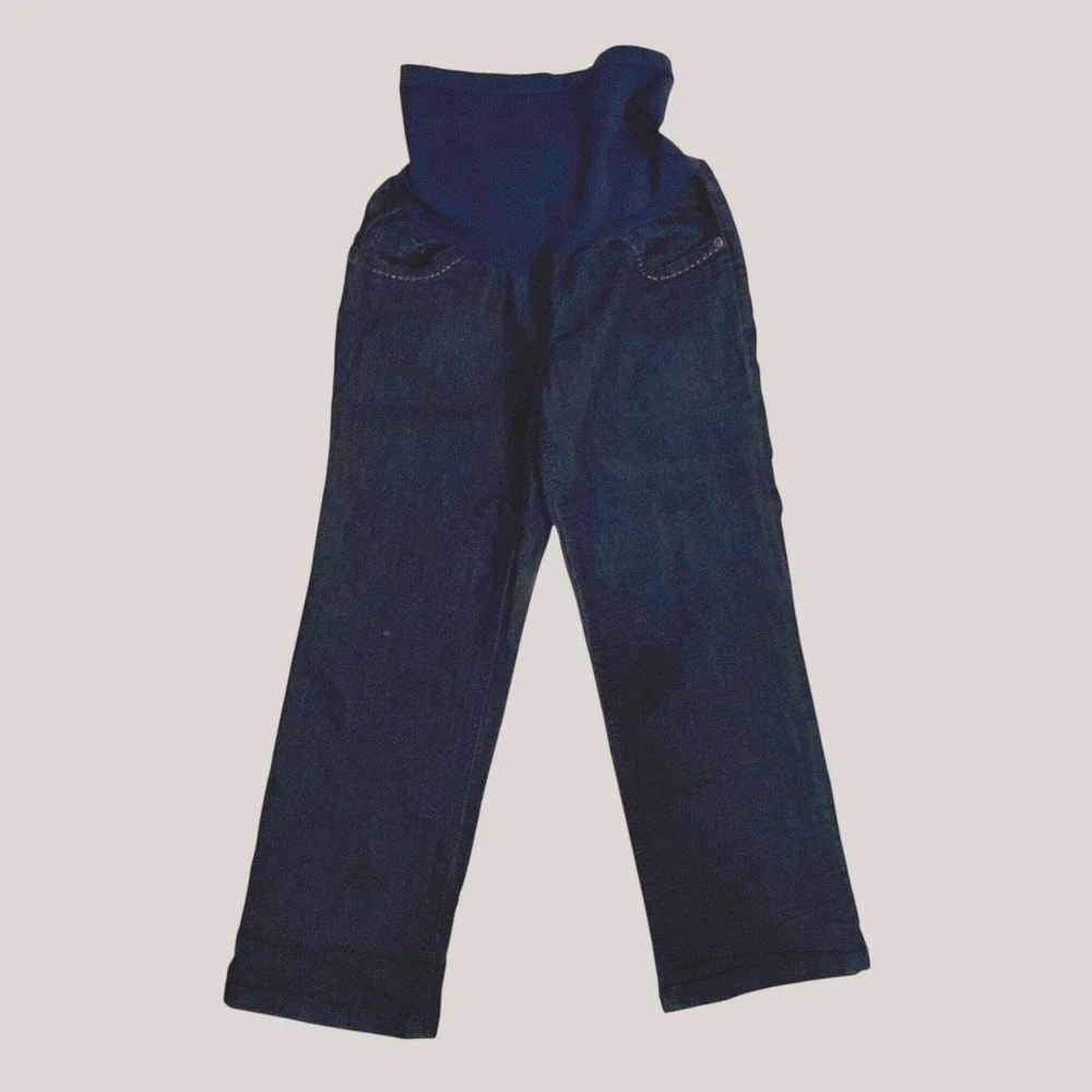 Motherhood Maternity Jeans Women S Blue Excellent Secret Fit Belly Straight Leg